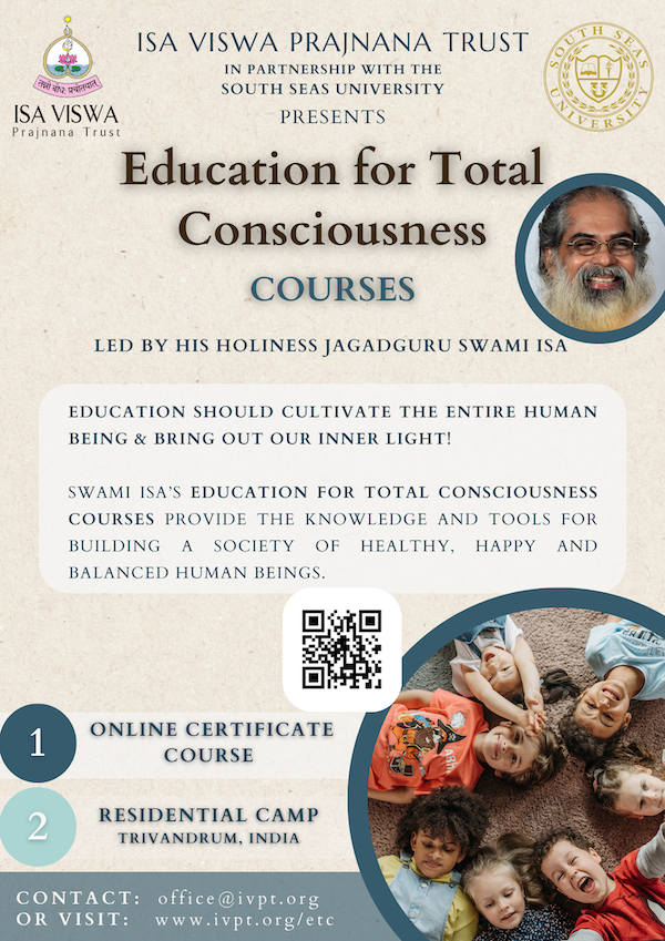 Education for Total Consciousness Course flyer